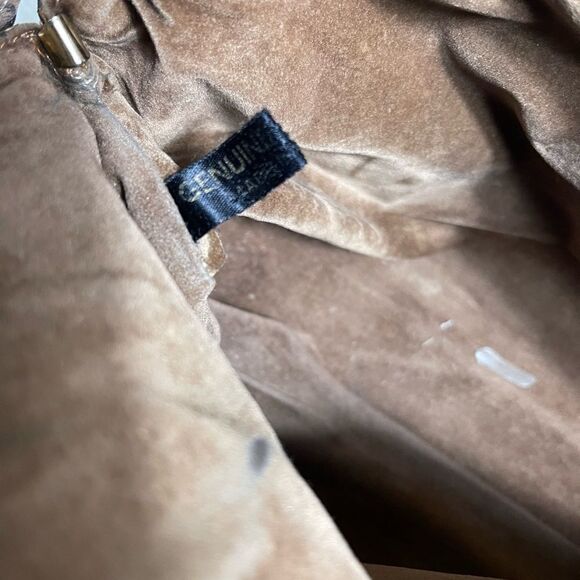 Tano Leather tan frame medium satchel gold tone hardwares . - Picture 8 of 14